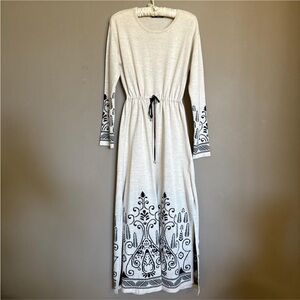 Designer Sweater Dress with drawstring waist